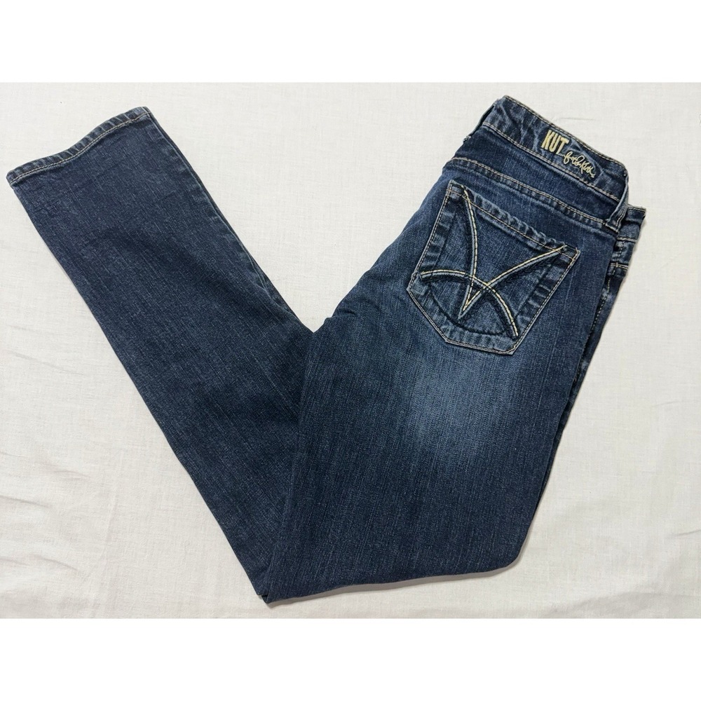 KUT from the Kloth Skinny Jeans Womens Size 6 Dark Wash Star Pocket Stretch